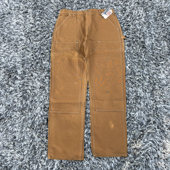 Carhartt Other - CARHARTT FIRM DUCK DOUBLE FRONT WORK DUNGAREE PANTS W/KNEE PADS ADDED 36x322
